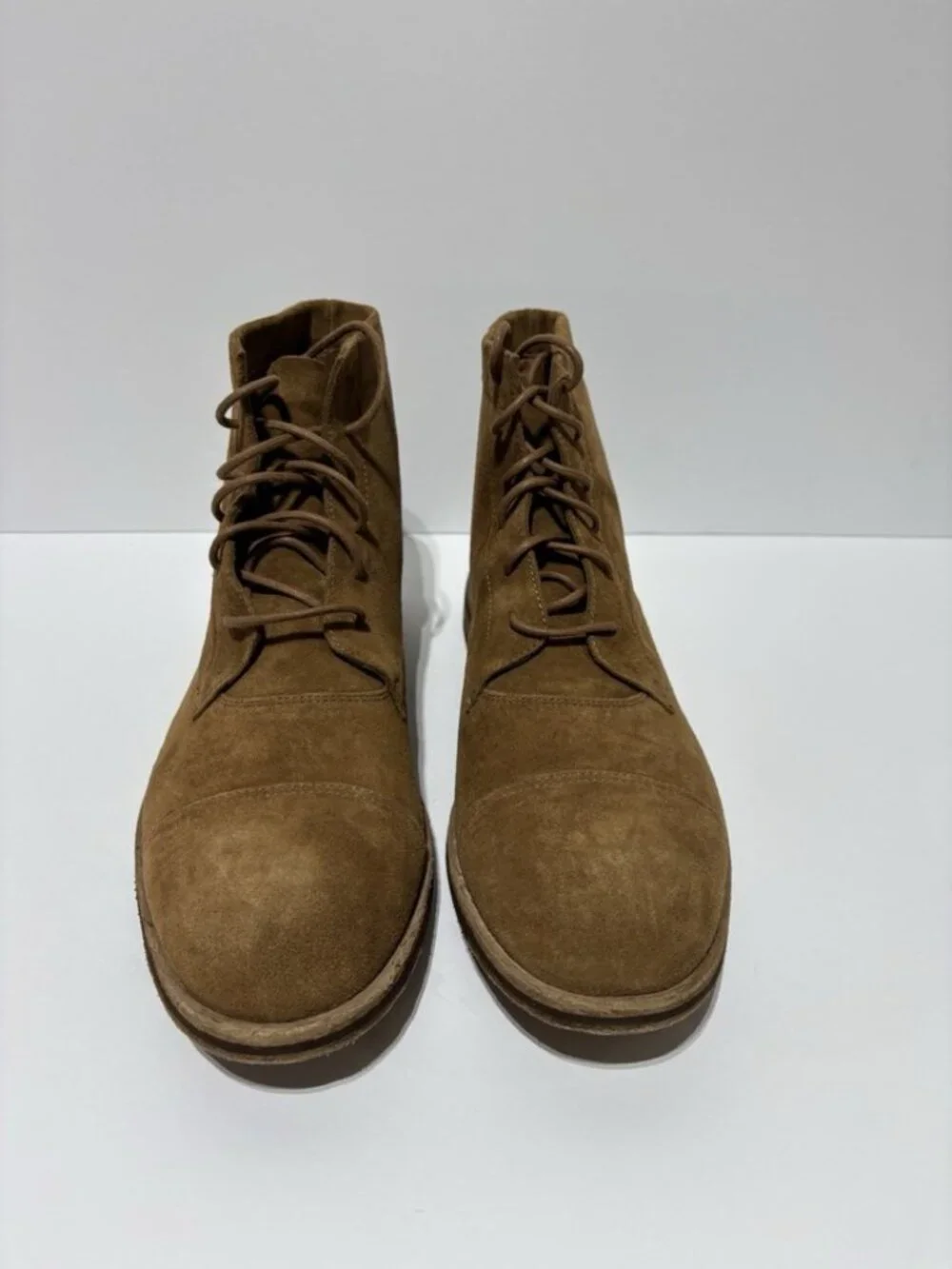 Frye Men’s Sam Lace-Up Boots Brown Suede, Size 12 M
